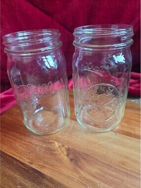 Two Ball Mason Tall Jar 24 oz Pint and A Half Wide Mouth, No Lid